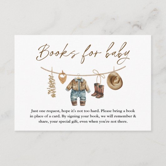 リトルカウボーイ、ワイルドウエストロデオブックスベビー エンクロージャーカード (正面)