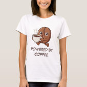 リトルカカ - コーヒーでパワーアップ Tシャツ (正面)