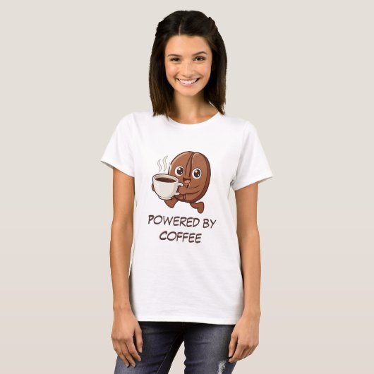 リトルカカ - コーヒーでパワーアップ Tシャツ (正面フル)
