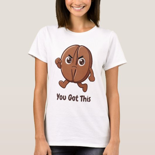 リトルカカ - コーヒーでパワーアップ Tシャツ (正面)