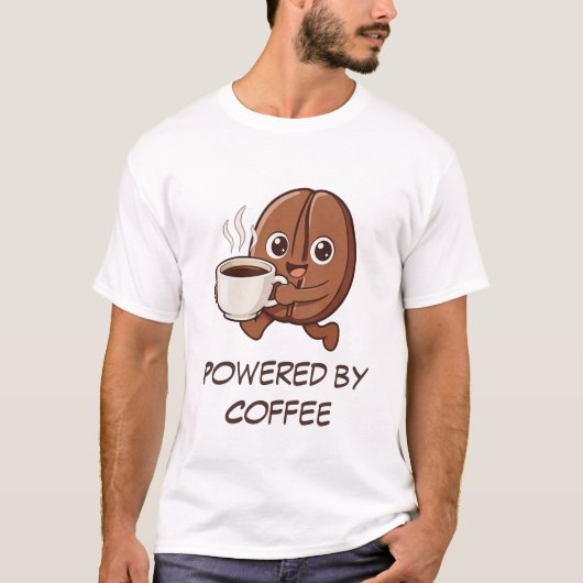 リトルカカ - コーヒーでパワーアップ Tシャツ (正面)