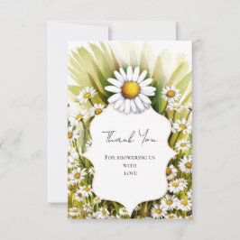 リトルカスタムデイジーベビーシャワー サンキューカード