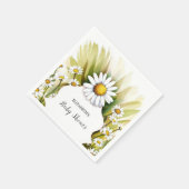 リトルカスタムデイジーベビーシャワー スタンダードカクテルナプキン (角)