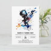 リトルカスタム忍者ボーイデジタル誕生日 招待状 (スタンド正面)