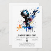 リトルカスタム忍者ボーイデジタル誕生日 招待状 (正面/裏面)