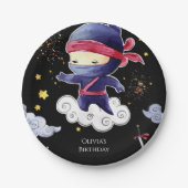 リトルカスタム忍者誕生日 ペーパープレート (正面)