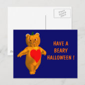 リトルカッコいいハロウィーンベア ポストカード (正面/裏面)