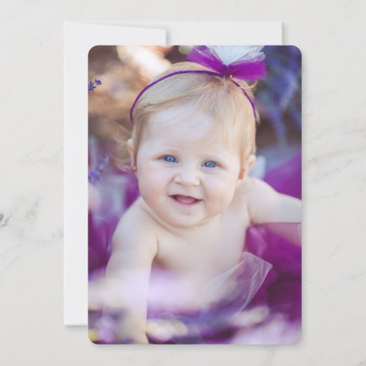 リトルカップケーキプリンセスガールズ1歳パーティー 招待状 (裏面)