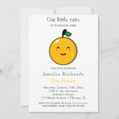 リトルカティーオレンジシトラス ファーストバースデー 招待状 (正面)