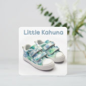 リトルカフナキュート男の赤ちゃんシャワー誕生日 空白の シーズンカード (スタンド正面)