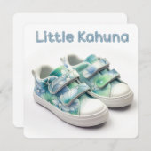 リトルカフナキュート男の赤ちゃんシャワー誕生日 空白の シーズンカード (正面/裏面)