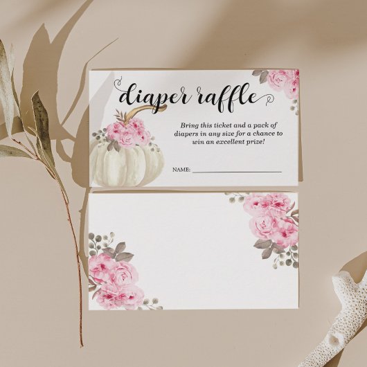 リトルカボキンおむつラッフルピンクフローラ エンクロージャーカード