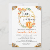 リトルカボキンオレンジベビーシャワー紅葉 招待状 (正面)