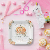 リトルカボキンオンザウェイボホ秋ベビーシャワー ペーパープレート (パーティー)