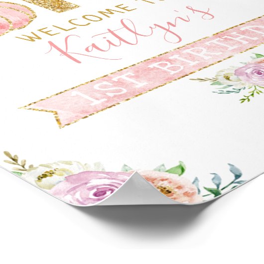 リトルカボキンガールズ1stバースデーウェルカムサイン ポスター (角)