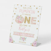 リトルカボキンガールズ1stバースデーウェルカムサイン 台座サイン (正面)