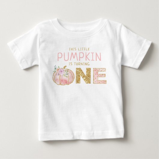 リトルカボキンガールズ1st誕生日 ベビーTシャツ (正面)