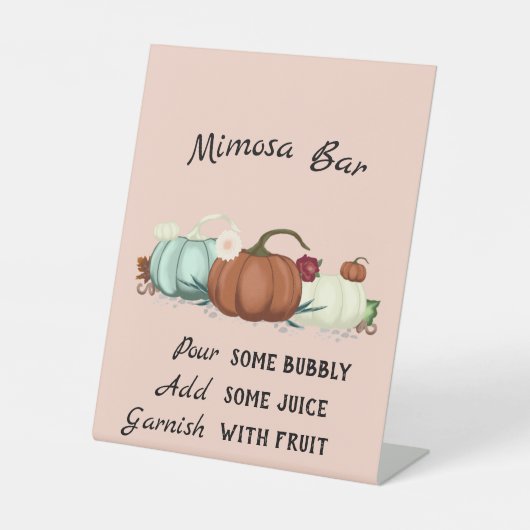 リトルカボキンガールベビーシャワーミモザバー 台座サイン (正面)