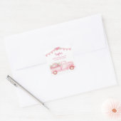 リトルカボキンガールベビーシャワー差出人住所 スクエアシール (封筒)