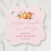リトルカボキンガールベビーシャワー秋フローラ フェイバータグ (正面)