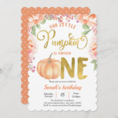 リトルカボキンガール1stバースデーオータムフローラ 招待状 (正面/裏面)