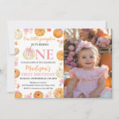 リトルカボキンガール1stバースデーフォト招待状 サンキューカード (正面)