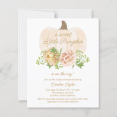 リトルカボキンクリームフローラベビーシャワー招待状 (正面)