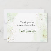 リトルカボキングリーン金ゴールドありがとう サンキューカード (裏面)