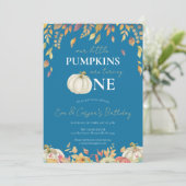 リトルカボキンスツイン1stバースデーウォーターカラー秋 招待状 (スタンド正面)