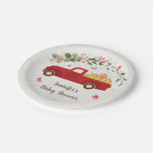 リトルカボキントラックベビーシャワー紙プレート ペーパープレート (アングル)