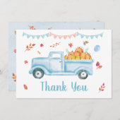 リトルカボキントラック秋誕生日サンキューユナイテッド サンキューカード (正面/裏面)