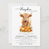 リトルカボキンハイランドカウオータムベビーシャワー 招待状 (正面)