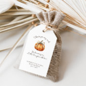 リトルカボキンバウミニマルニュートラルベビーシャワー ギフトタグ