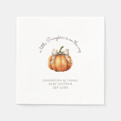 リトルカボキンバウミニマルニュートラルベビーシャワー スタンダードカクテルナプキン (正面)