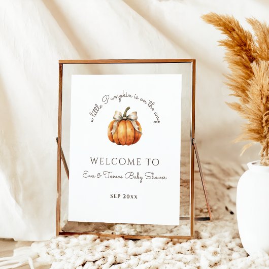 リトルカボキンバウミニマルニュートラルベビーシャワー ポスター