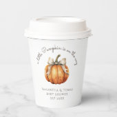 リトルカボキンバウミニマルニュートラルベビーシャワー 紙コップ (正面)