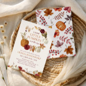 リトルカボキンバーガンディフローラ秋ベビーシャワー 招待状