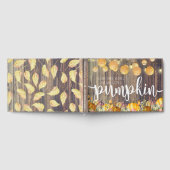 リトルカボキンバ素朴ーンウッド秋の赤ちゃんシャワー ゲストブック (全面)