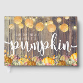 リトルカボキンバ素朴ーンウッド秋の赤ちゃんシャワー ゲストブック (正面)