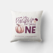 リトルカボキンパープル1歳の誕生日数々の写真 クッション (裏面)