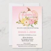 リトルカボキンピンクガールズベビーシャワー招待状 招待状 (正面)