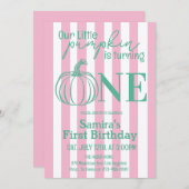 リトルカボキンピンクグリーン秋秋1日 招待状 (正面/裏面)