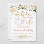 リトルカボキンピンクフローラ第1誕生日 招待状 (正面)