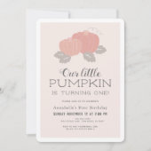 リトルカボキンピンクブラックギンガム1st誕生日 招待状 (正面)