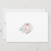 リトルカボキンピンクボウガールズファースト誕生日写真 招待状 (裏面)