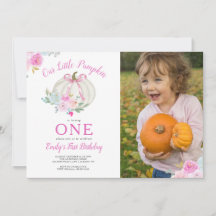 リトルカボキンピンクボウガールズファースト誕生日写真