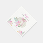 リトルカボキンピンクボウガールズファースト誕生日 スタンダードカクテルナプキン (角)