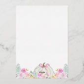 リトルカボキンピンクボウガールズ1st誕生日金ゴールド 箔招待状 (裏面)