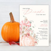 リトルカボキンピンクボウ秋10月ベビーシャワー 招待状