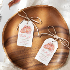 リトルカボキンピンクボウ赤ちゃんシャワーありがとうギフト ギフトタグ